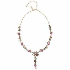 Cheap π₯ INC International Concepts Gold-Tone Multi-stone Flower Lariat Necklace, 18 + 3 Extender, Created For Macy's π―