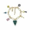 Budget 🌟 INC International Concepts Tri-Tone Mixed Stone Charm Bracelet, Created For Macy's Gold 🎉 -International Concepts Sales unnamed file 1908