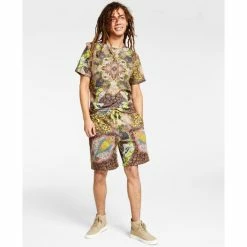 Best reviews of 💯 INC International Concepts I.N.C. International Concepts® Men's Regular-Fit Paisley 9 Drawstring Shorts, Created For Macy's Lentil Sprout 👏