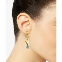 Budget 🔥 INC International Concepts Two-Tone Pavé Shooting Star Charm C-Hoop Earrings, Created For Macy's Gold 🧨 -International Concepts Sales unnamed file 1936