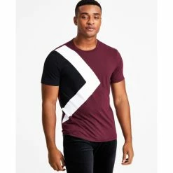 Discount 🔔 INC International Concepts Men's Chevron Colorblocked T-Shirt, Created For Macy's White Pure 😉