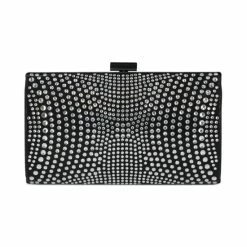 Hot Sale ⭐ INC International Concepts Ranndi Embellished Clutch, Created For Macy's Black/crystal ⭐