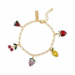 Best Pirce ๐ INC International Concepts Gold-Tone Mixed Stone Fruit Shaky Charm Bracelet, Created For Macy's Multi ๐ฅ