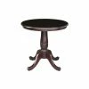 Promo 😍 International Concepts 30 Round Top Pedestal Table- 28.9H Honey Brown 🎉
