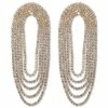 Brand new ✨ INC International Concepts Gold-Tone Rhinestone Chain Loop Statement Earrings, Created For Macy's 😍 -International Concepts Sales unnamed file 1970