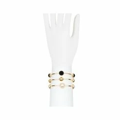 Cheapest 🔔 INC International Concepts Gold-Tone 3-Pc. Set Imitation Pearl & Colored Cap Bangle Bracelets, Created For Macy's Black 🥰 -International Concepts Sales unnamed file 1996