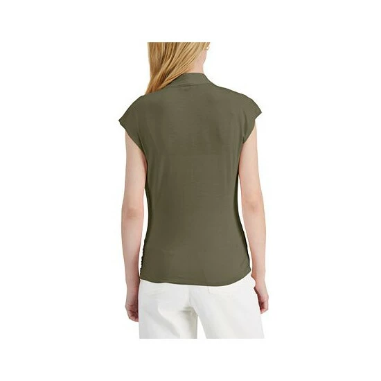 Best deal ๐คฉ INC International Concepts ๐ฉ Women's Surplice V-Neck Top, Created For Macy's Burnt Olive ๐ฅ 4 Best deal ๐คฉ INC International Concepts ๐ฉ Women's Surplice V-Neck Top, Created For Macy's Burnt Olive ๐ฅ - Image 2