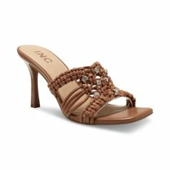 Brand new π INC International Concepts Benda Woven Slides, Created For Macy's Cognac Woven π