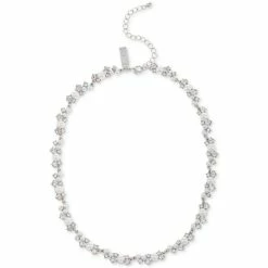 Buy ⭐ INC International Concepts Silver-Tone Crystal & Imitation Pearl Cluster All-Around Collar Necklace, 16 + 3 Extender, Created For Macy's 👍