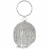 New 👏 INC International Concepts Fringe Ball Bangle Clutch, Created For Macy's Fringe Silver ✔️ -International Concepts Sales unnamed file 2033