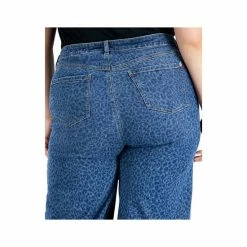 Wholesale 🌟 INC International Concepts Plus Size Cheetah-Print Destructed Wide-Leg 👖 Jeans, Created For Macy's Medium Indigo ⌛ -International Concepts Sales unnamed file 2044