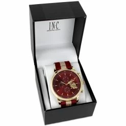 Best Sale 🌟 INC International Concepts Men's Red Stripe Nylon Strap ⌚ Watch 45mm, Created For Macy's ⌛ -International Concepts Sales unnamed file 2054
