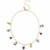Hot Sale 🔥 INC International Concepts Gold-Tone Mixed Stone Fruit Shaky Charm Necklace, 17 + 3 Extender, Created For Macy's Multi 🎉 -International Concepts Sales unnamed file 2103