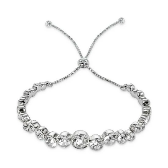 Brand new ⌛ INC International Concepts Silver-Tone Crystal Slider Bracelet, Created For Macy's ⭐ 3 Brand new ⌛ INC International Concepts Silver-Tone Crystal Slider Bracelet, Created For Macy's ⭐