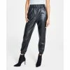 Cheap 🌟 INC International Concepts Petite Faux-Leather Jogger Pants, Created For Macy's Deep Black 😍 -International Concepts Sales unnamed file 2112