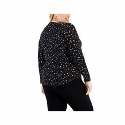 Flash Sale ⌛ INC International Concepts Plus Size Printed Zip-Pocket Top, Created For Macy's Riley Ditsy Floral 🎉 -International Concepts Sales unnamed file 2120