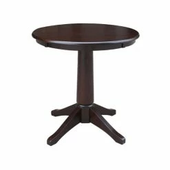 Budget 😀 International Concepts 30 Round Top Pedestal Table- 28.9H Honey Brown ✔️