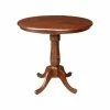 Best Pirce ⭐ International Concepts 36 Round Top Pedestal Table - 34.9H Brown ✔️