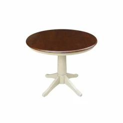 Best Pirce π₯ International Concepts 36 Round Top Pedestal Table - 28.9H Dark Brown π€©