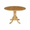 Promo 💯 International Concepts 42 Round Dual Drop Leaf Pedestal Table Brown 🎉