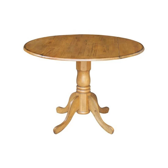 Promo π― International Concepts 42 Round Dual Drop Leaf Pedestal Table Brown π 3 Promo π― International Concepts 42 Round Dual Drop Leaf Pedestal Table Brown π