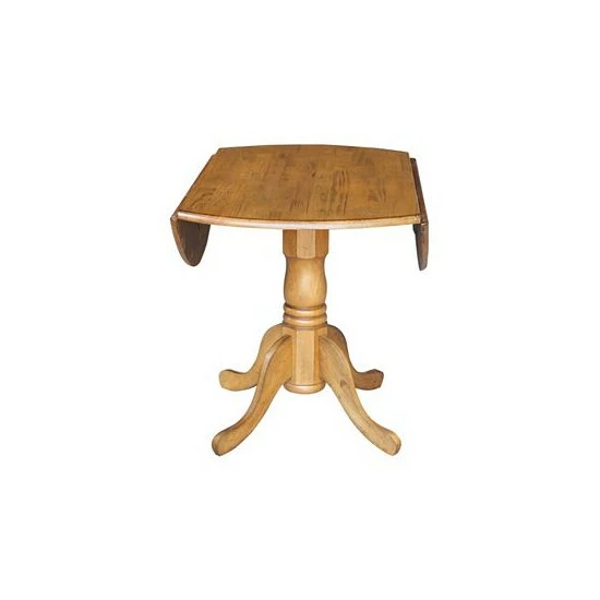 Promo π― International Concepts 42 Round Dual Drop Leaf Pedestal Table Brown π 5 Promo π― International Concepts 42 Round Dual Drop Leaf Pedestal Table Brown π - Image 3