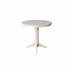 New ❤️ International Concepts 36 Round Top Pedestal Table - 34.9H Cream 🔥 -International Concepts Sales unnamed file 2186