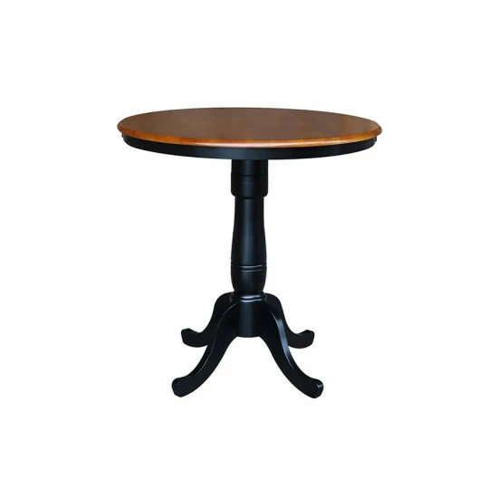 Budget π International Concepts 36 Round Top Pedestal Table - 34.9H Honey Brown π 3 Budget π International Concepts 36 Round Top Pedestal Table - 34.9H Honey Brown π