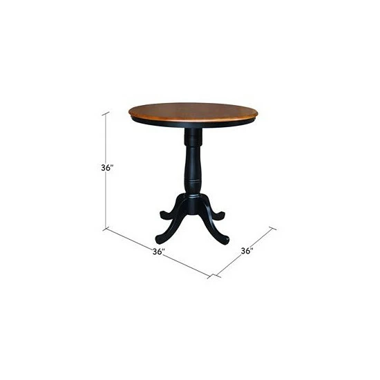 Budget π International Concepts 36 Round Top Pedestal Table - 34.9H Honey Brown π 5 Budget π International Concepts 36 Round Top Pedestal Table - 34.9H Honey Brown π - Image 3