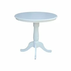 Flash Sale 🔔 International Concepts 36 Round Top Pedestal Table - 34.9H Dark Brown ❤️