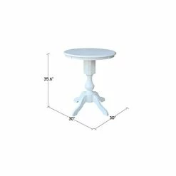 Coupon ⭐ International Concepts 30 Round Top Pedestal Table- 34.9H White 😀 -International Concepts Sales unnamed file 2204