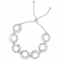 Outlet β€οΈ INC International Concepts Silver-Tone Mixed Crystal Circle Slider Bracelet, Created For Macy's π