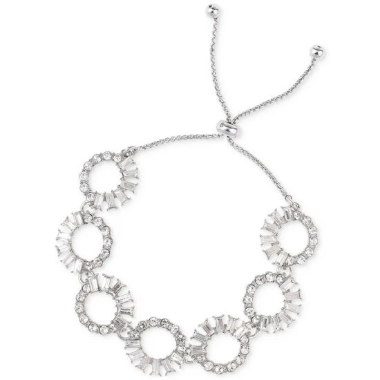 Outlet โค๏ธ INC International Concepts Silver-Tone Mixed Crystal Circle Slider Bracelet, Created For Macy's ๐ 3 Outlet โค๏ธ INC International Concepts Silver-Tone Mixed Crystal Circle Slider Bracelet, Created For Macy's ๐