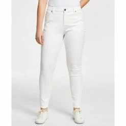 Brand new 🔔 INC International Concepts 👩 Women's Curvy High Rise Skinny 👖 Jeans, Created For Macy's White ⌛