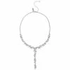 Cheap 😀 INC International Concepts Silver-Tone Pavé & Imitation Pearl Stick Lariat Necklace, 18 + 3 Extender, Created For Macy's Crystal 🛒