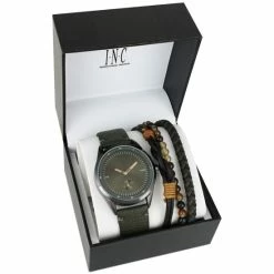Coupon 🌟 INC International Concepts Men's Green Strap ⌚ Watch 43mm Gift Set, Created For Macy's 😀 -International Concepts Sales unnamed file 2274