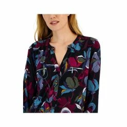 Buy 😀 INC International Concepts 👩 Women's Printed Long-Sleeve Zip-Pocket Top, Created For Macy's Zoey Garden 🌟 -International Concepts Sales unnamed file 2281