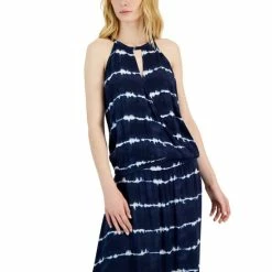 Promo π INC International Concepts π© Women's Tie-Dye Stripe Halter, Created For Macy's Fiona Dye π―