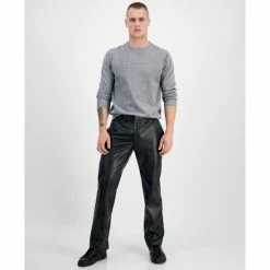 Buy 🧨 INC International Concepts Men's Jonny Slim-Fit Faux-Leather Suit Pants, Created For Macy's Deep Black 🎁