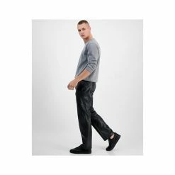 Buy 🧨 INC International Concepts Men's Jonny Slim-Fit Faux-Leather Suit Pants, Created For Macy's Deep Black 🎁 -International Concepts Sales unnamed file 2311