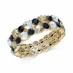 Best deal ✔️ INC International Concepts Gold-Tone Multi-Stone Stretch Bracelet, Created For Macy's 💯