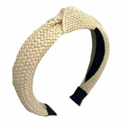 Hot Sale 💯 INC International Concepts Woven Raffia Knotted Headband, Created For Macy's Neutral 👏