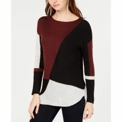 Hot Sale π INC International Concepts Petite Colorblocked π Shirttail Sweater, Created For Macy's Ginger Colorblock β