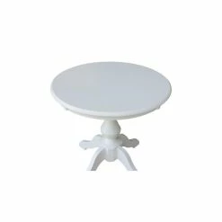 Brand new 🥰 International Concepts 30 Round Top Pedestal Table- 28.9H White 🥰 -International Concepts Sales unnamed file 2385
