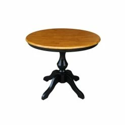 Wholesale 😍 International Concepts 36 Round Top Pedestal Table - 28.9H Honey Brown 🔔