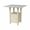 Hot Sale 🔔 International Concepts Dual Drop Leaf Bistro Table - Bar Height - With Storage No Color 😉 -International Concepts Sales unnamed file 2401
