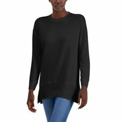 Best deal ✔️ INC International Concepts 👩 Women's Side-Vent Tunic, Created For Macy's Deep Black 🥰
