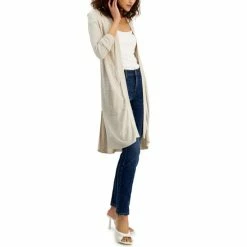 Cheapest 😍 INC International Concepts 👩 Women's Ribbed Duster Cardigan, Created For Macy's Medium Heather Grey 😉