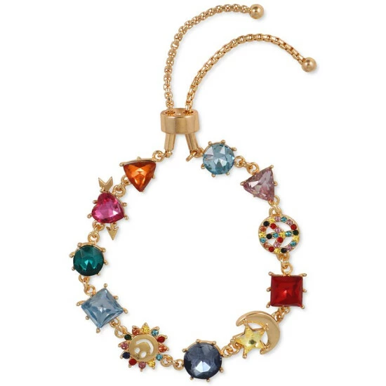 New π― INC International Concepts Gold-Tone Multicolor Crystal & Stone Mixed Charm Slider Bracelet, Created For Macy's π₯ 3 New π― INC International Concepts Gold-Tone Multicolor Crystal & Stone Mixed Charm Slider Bracelet, Created For Macy's π₯