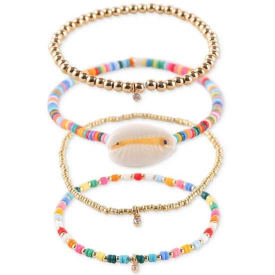 Promo ๐ INC International Concepts Gold-Tone 3-Pc. Set Crystal & Shell Charm Beaded Stretch Bracelets, Created For Macy's Multi โจ 3 Promo ๐ INC International Concepts Gold-Tone 3-Pc. Set Crystal & Shell Charm Beaded Stretch Bracelets, Created For Macy's Multi โจ